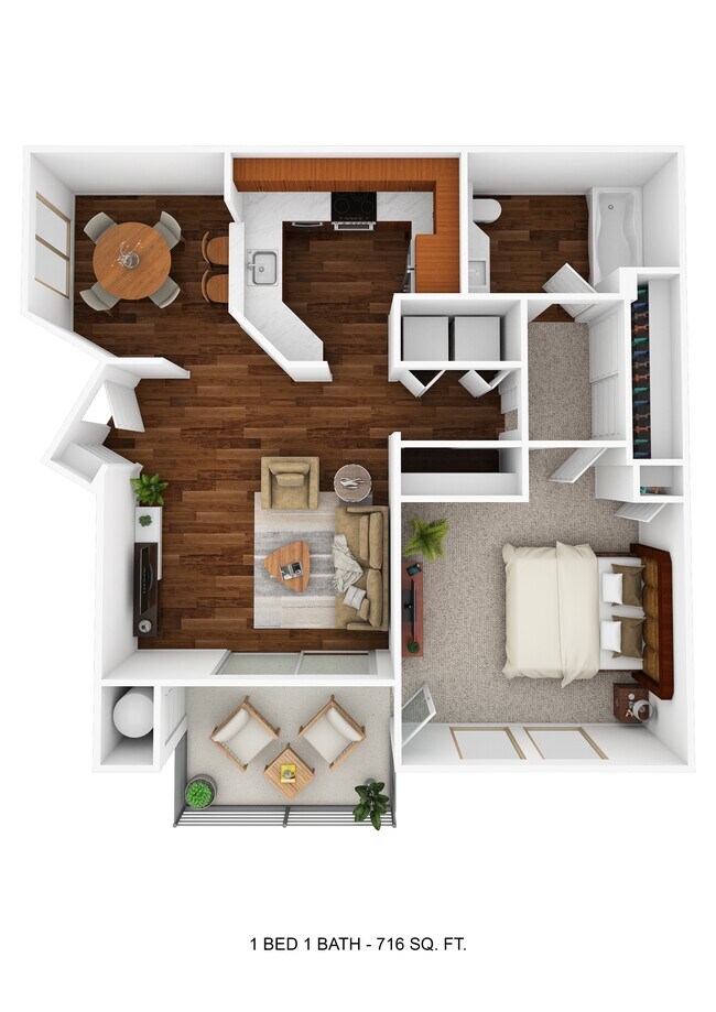 Large 1 Bed, 1 Bath 8302 8302 floor plan